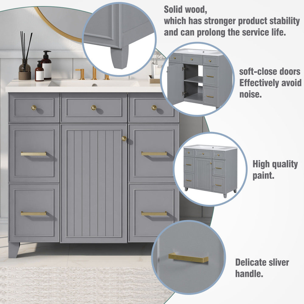 Middleton Bathroom Vanity, Grey