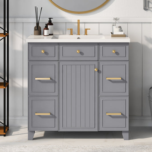 Middleton Bathroom Vanity, Grey