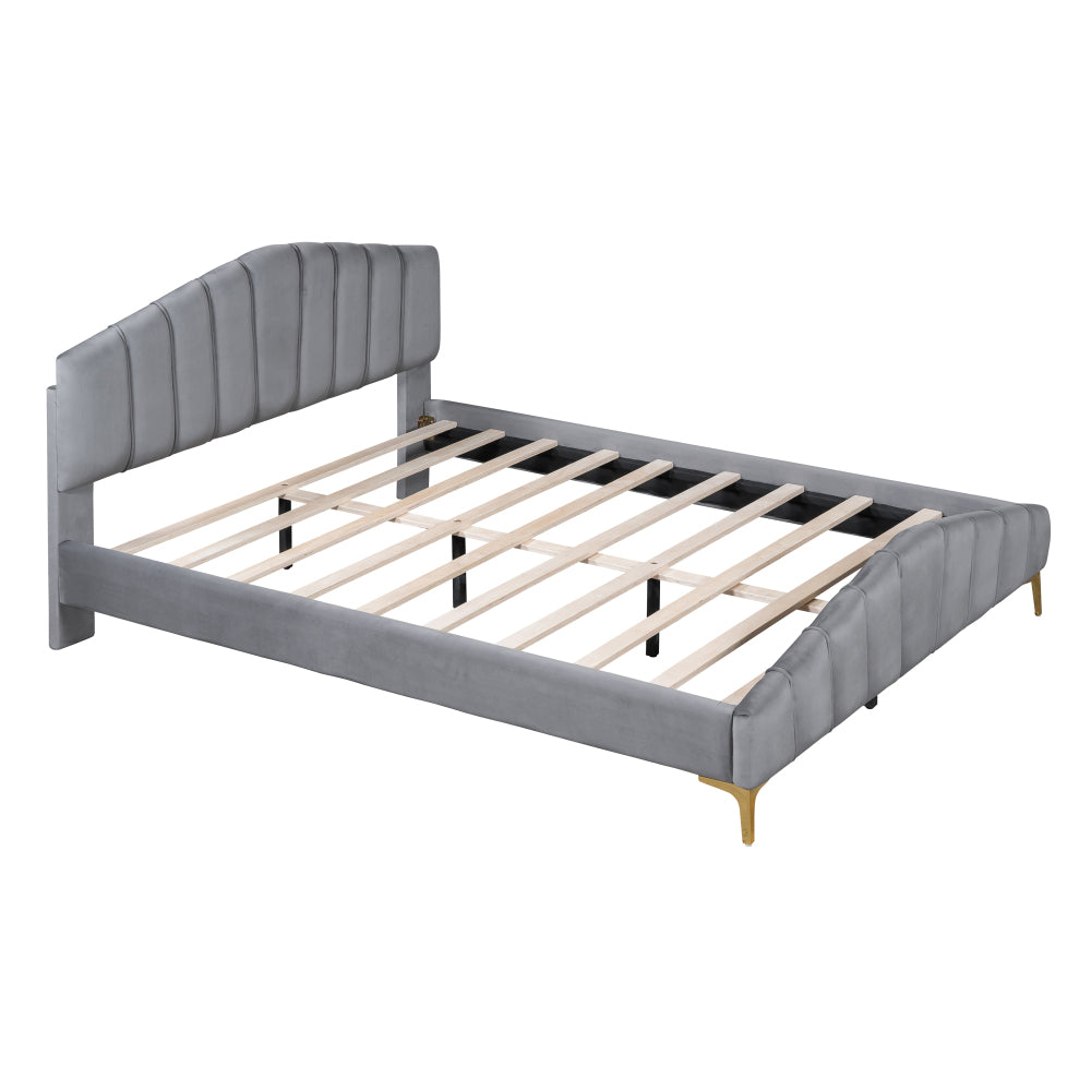 Cortes Bed, Queen (Grey)