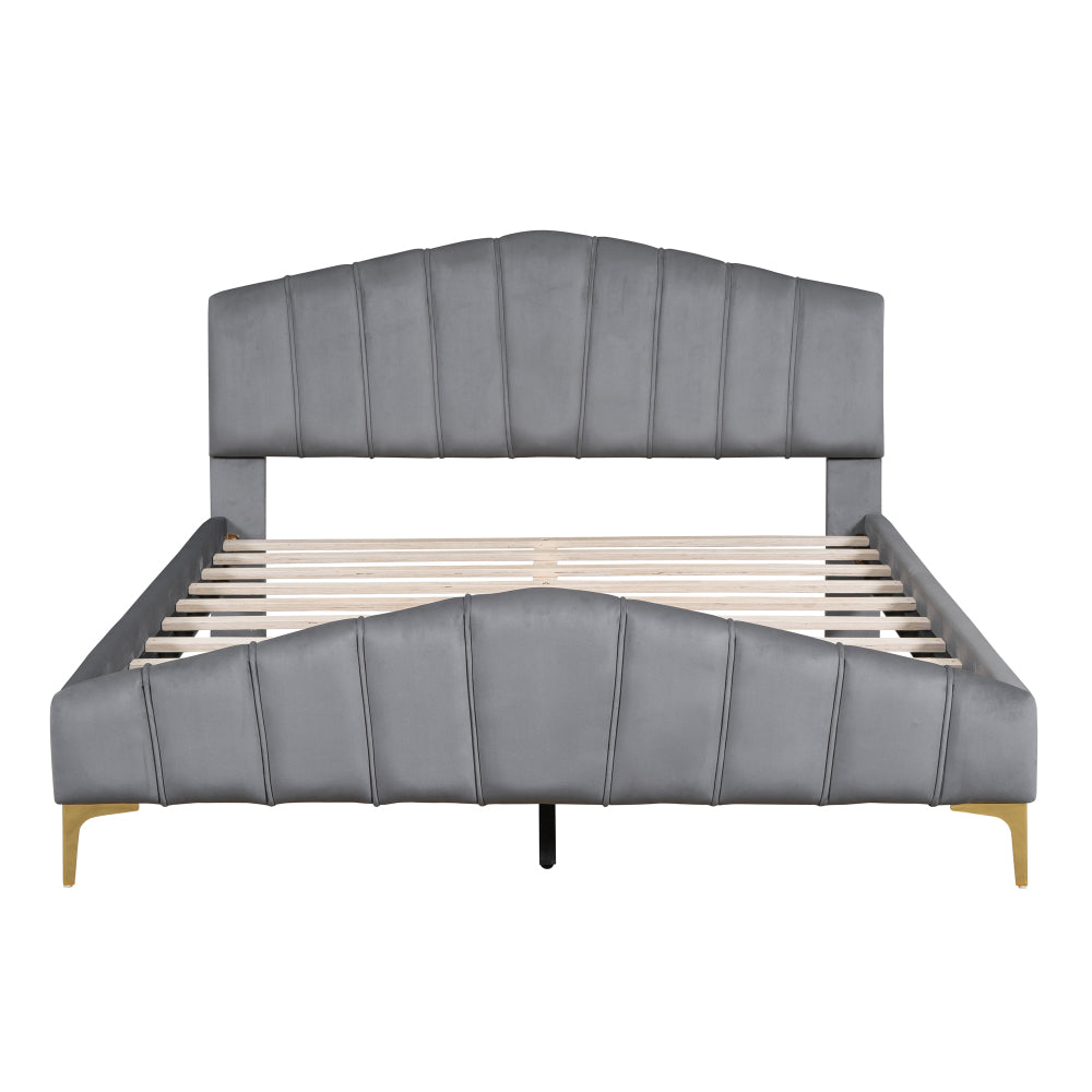 Cortes Bed, Queen (Grey)