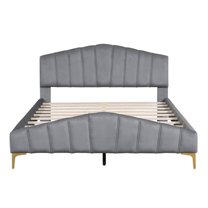 Cortes Bed, Queen (Grey)