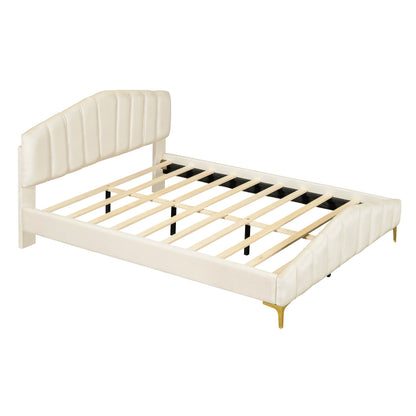 Cortes Bed, Queen (Beige)