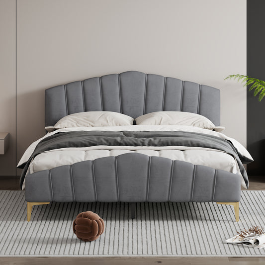 Cortes Bed, Queen (Grey)