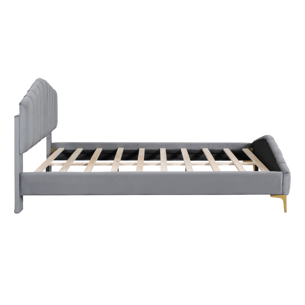 Cortes Bed, Queen (Grey)