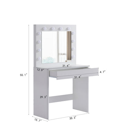 Ayden Vanity Desk, White