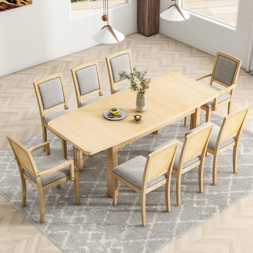 Dunlap Dining Set, Set of 9 (Natural)