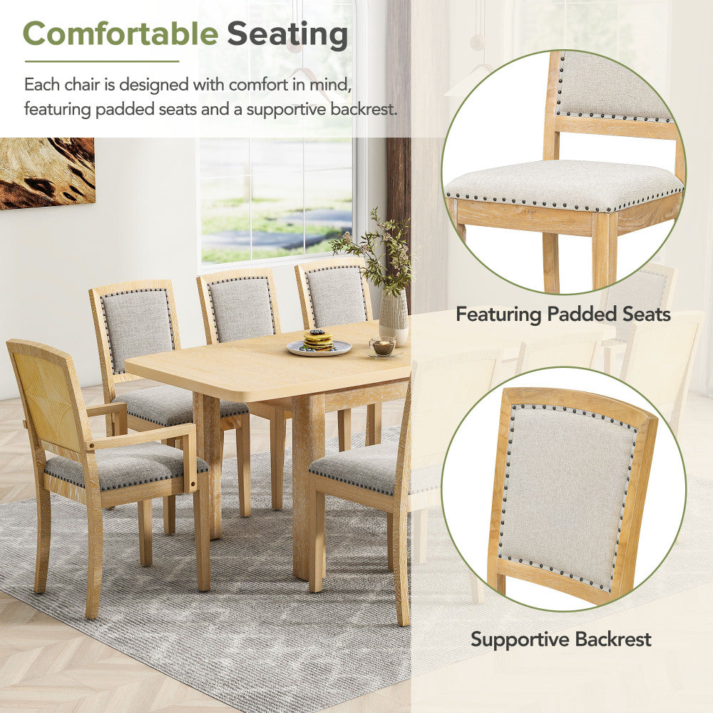 Dunlap Dining Set, Set of 9 (Natural)