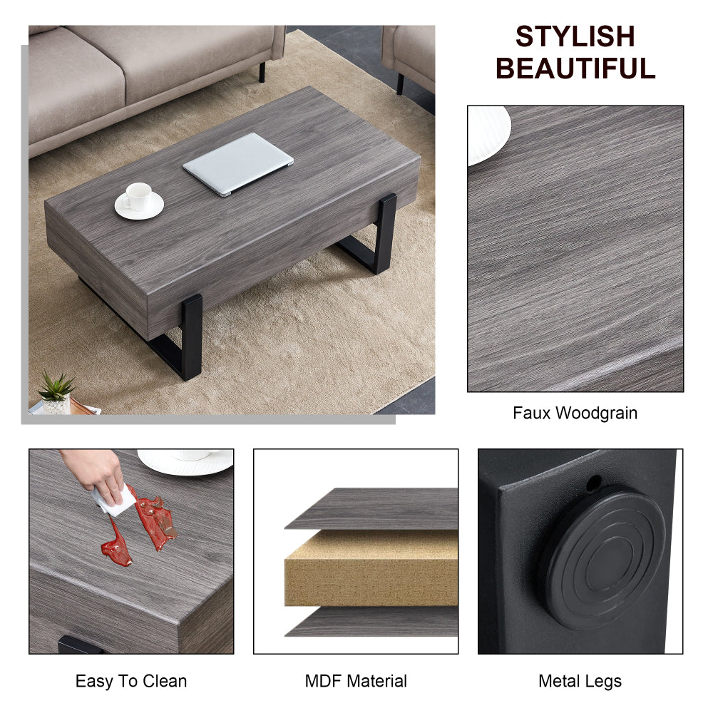 Ezra Coffee Table (Gray)