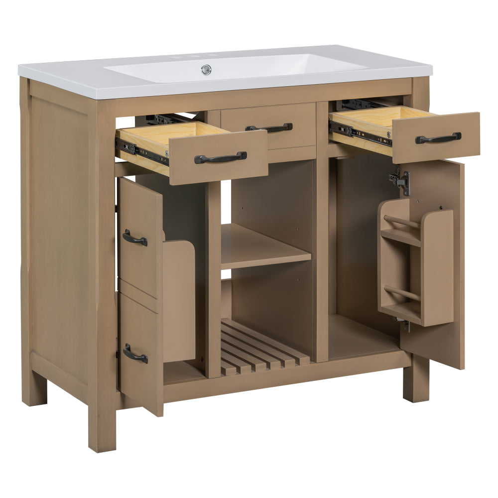 Krueger Bathroom Vanity (Light Brown)