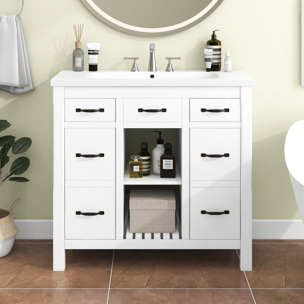 Krueger Bathroom Vanity (White)