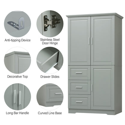 Moises Bathroom Cabinet (Grey)