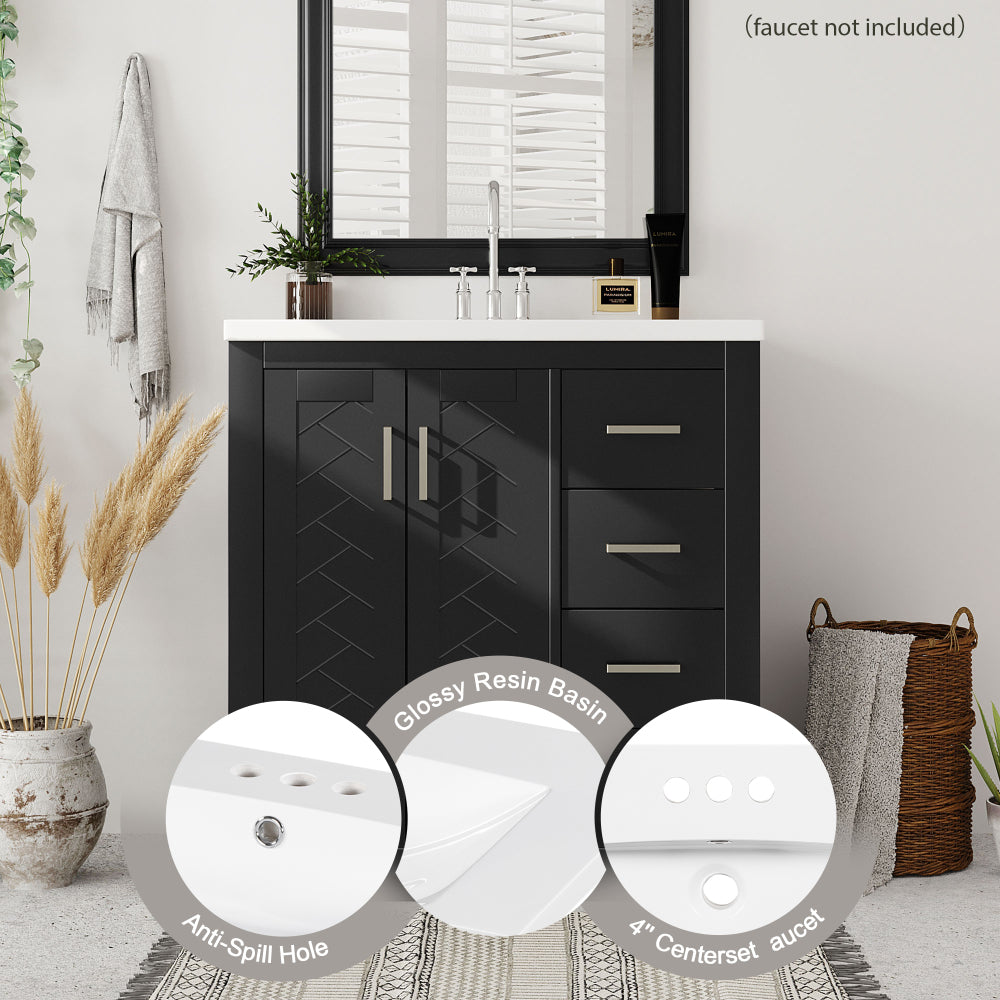 Rojas Bathroom Vanity (Black)