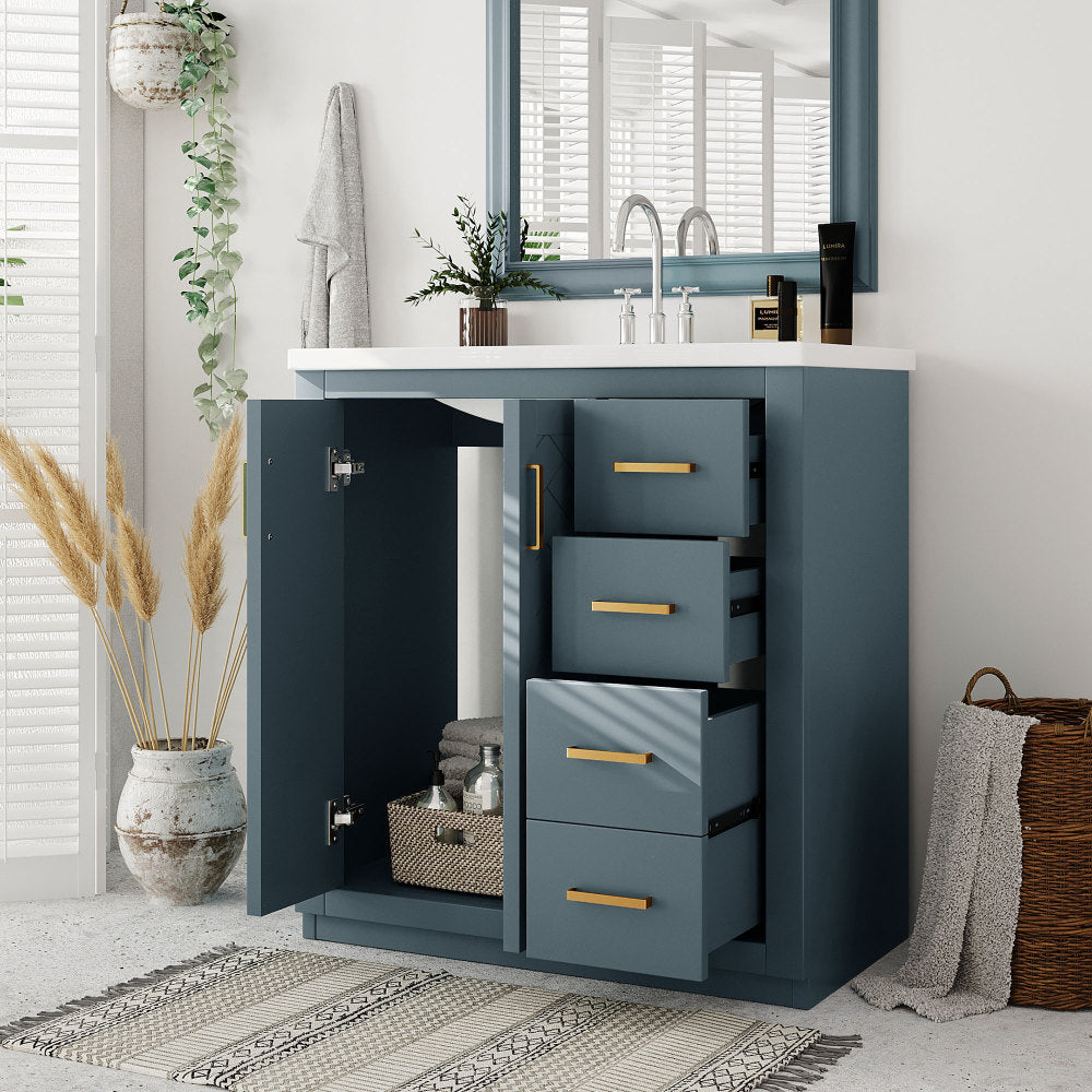 Rojas Bathroom Vanity (Navy Blue)