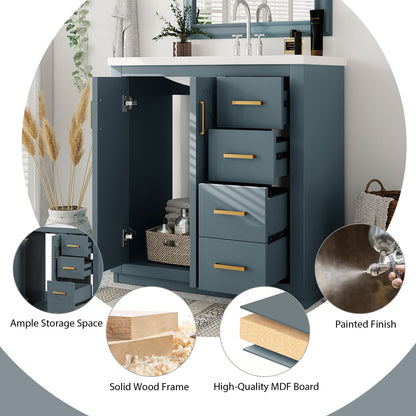 Rojas Bathroom Vanity (Navy Blue)