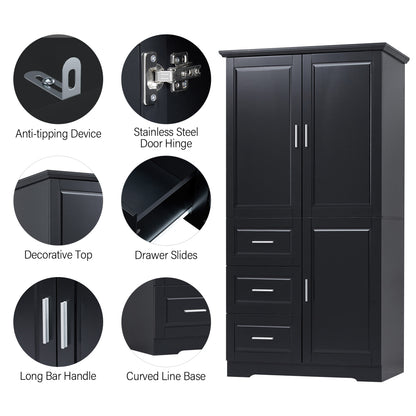 Moises Bathroom Cabinet (Black)