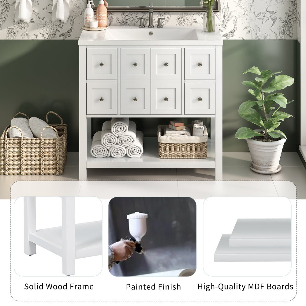 Guerrero Bathroom Vanity (White)