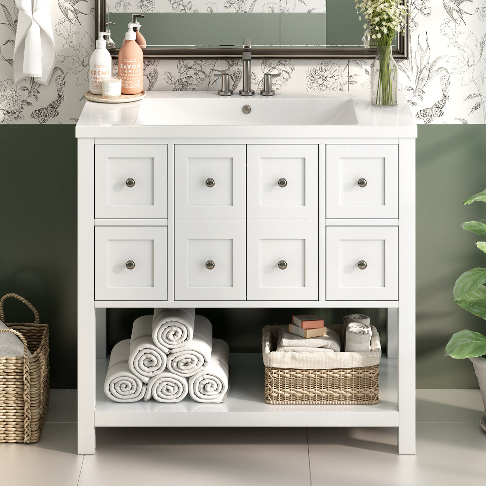 Guerrero Bathroom Vanity (White)