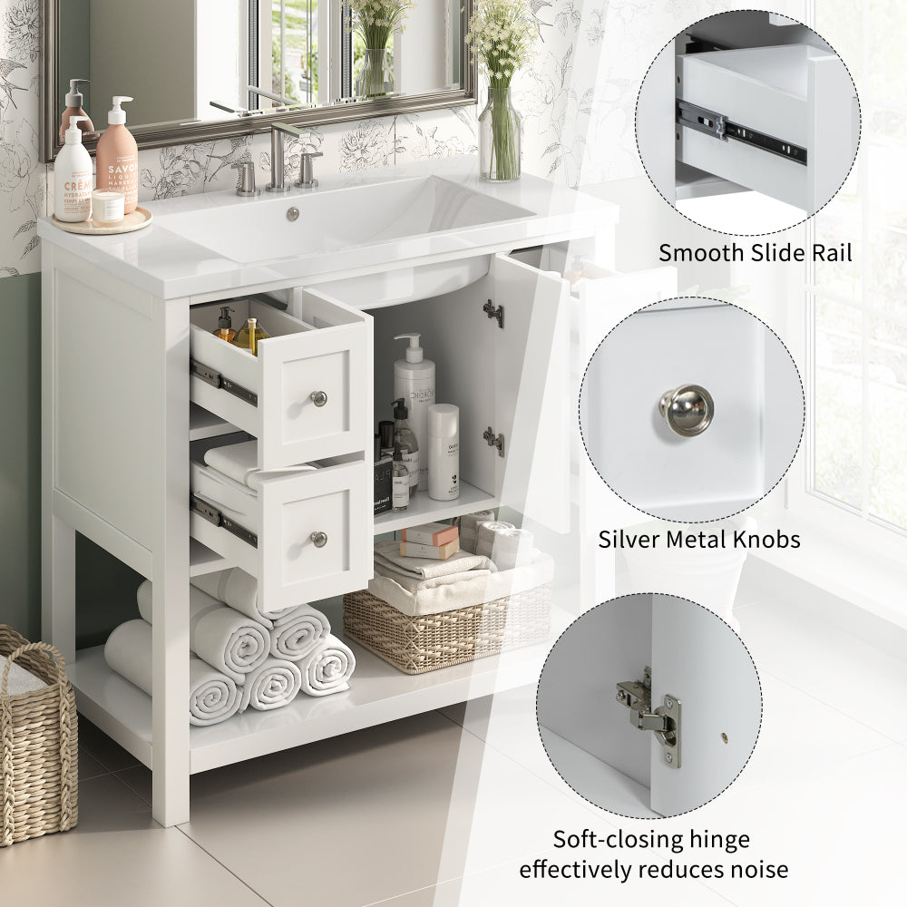 Guerrero Bathroom Vanity (White)