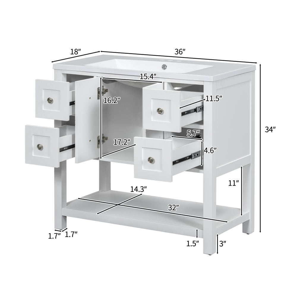 Guerrero Bathroom Vanity (White)