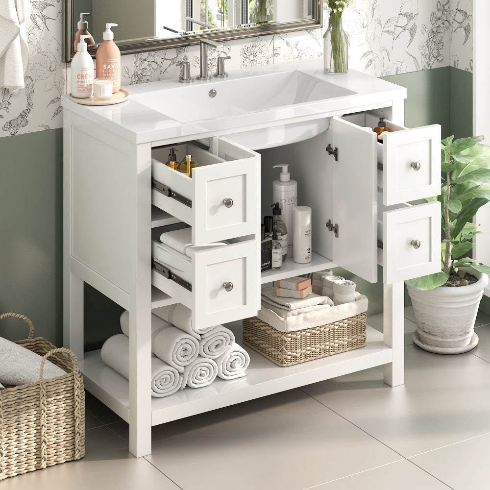 Guerrero Bathroom Vanity (White)