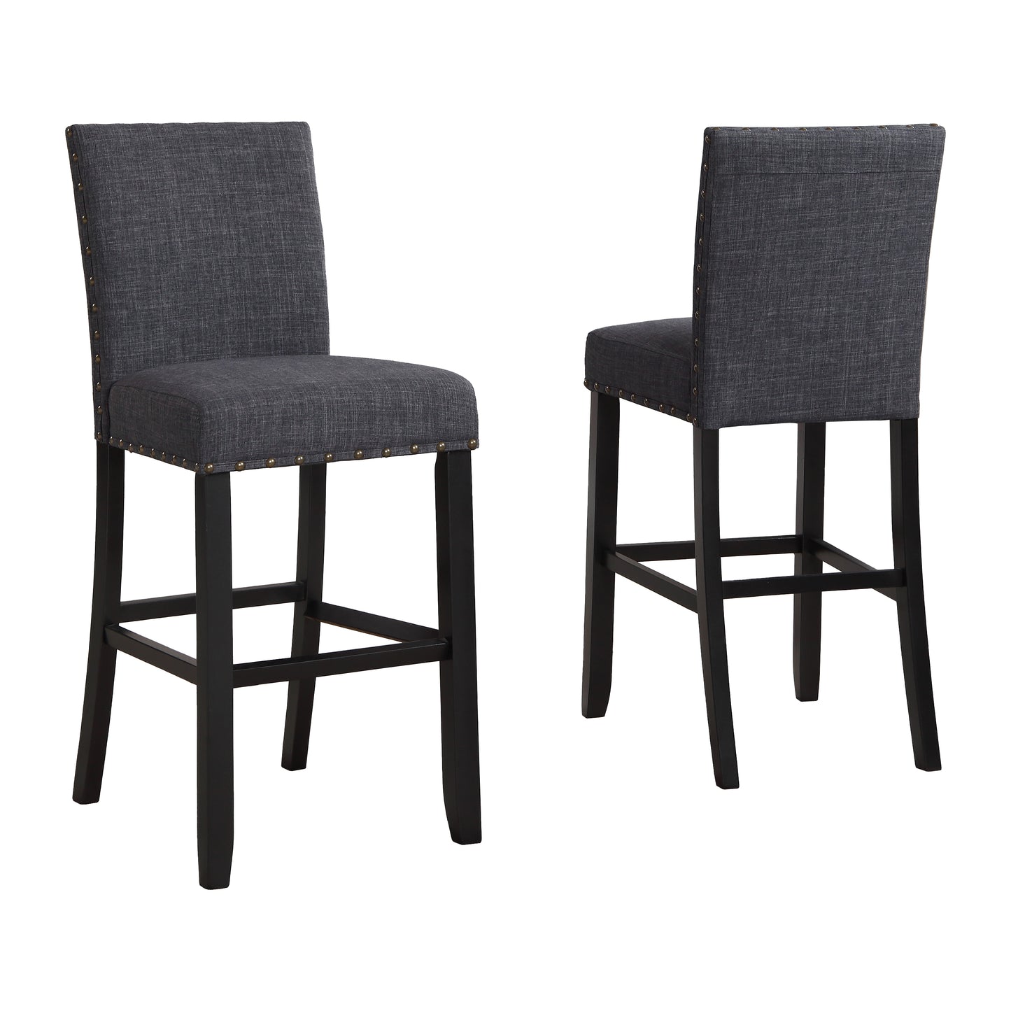 Porter Bar Stool, Set of 2 (Grey)