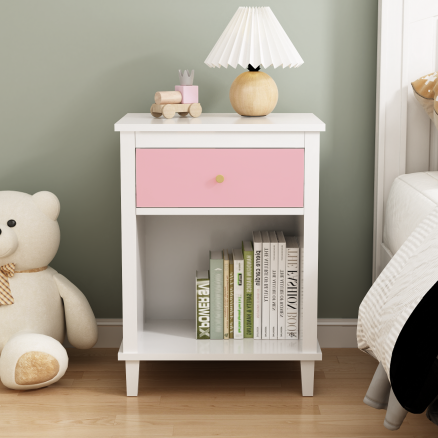 Benson Nightstand, Pink