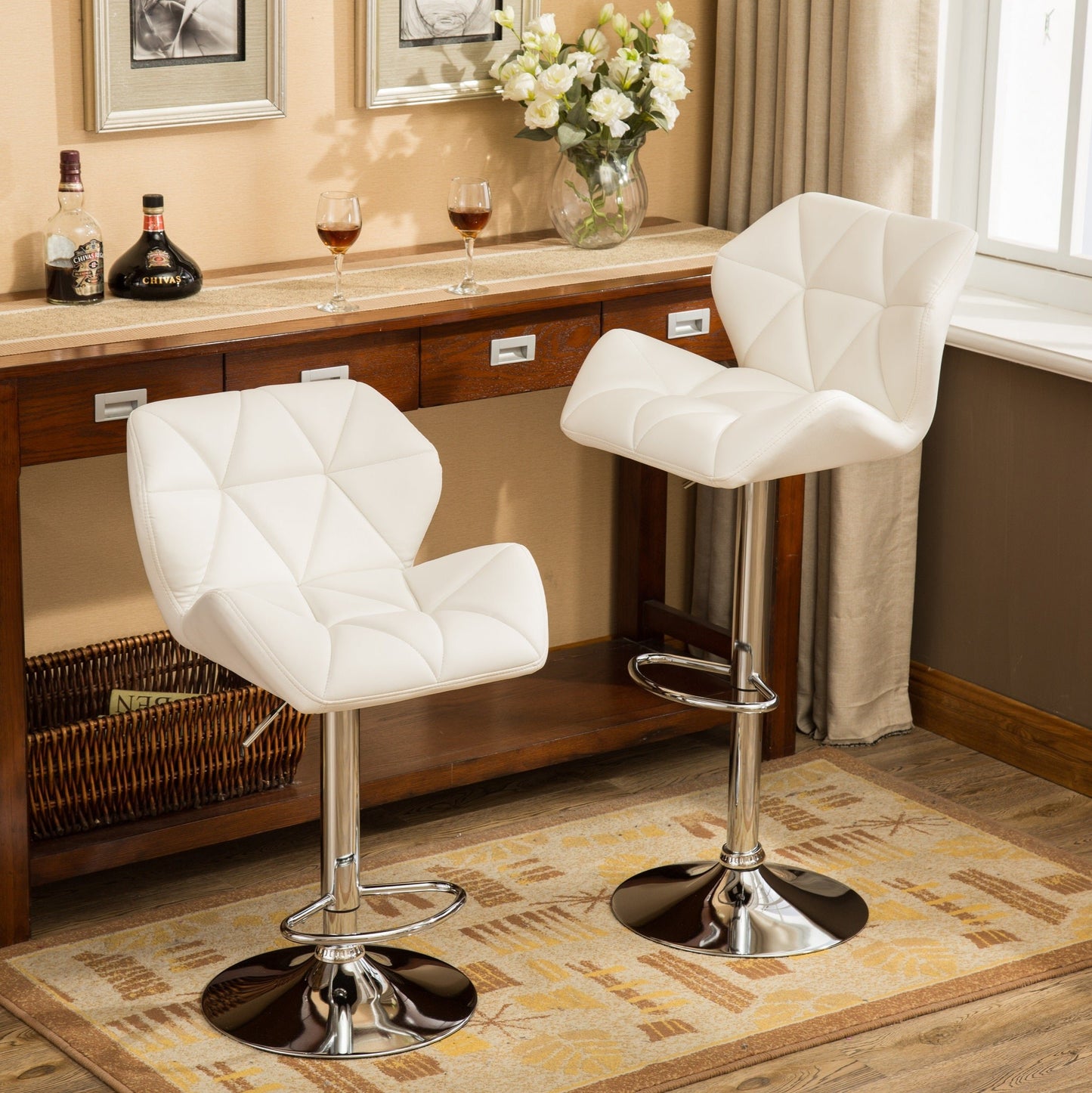 Ward Bar Stool, Set of 2 (White)