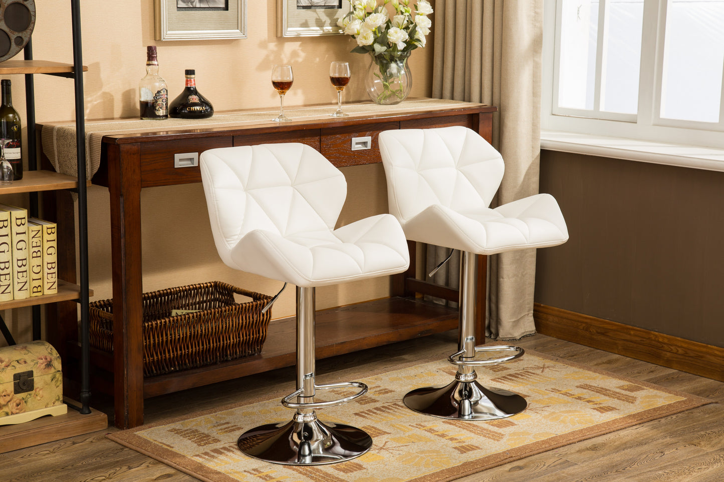 Ward Bar Stool, Set of 2 (White)