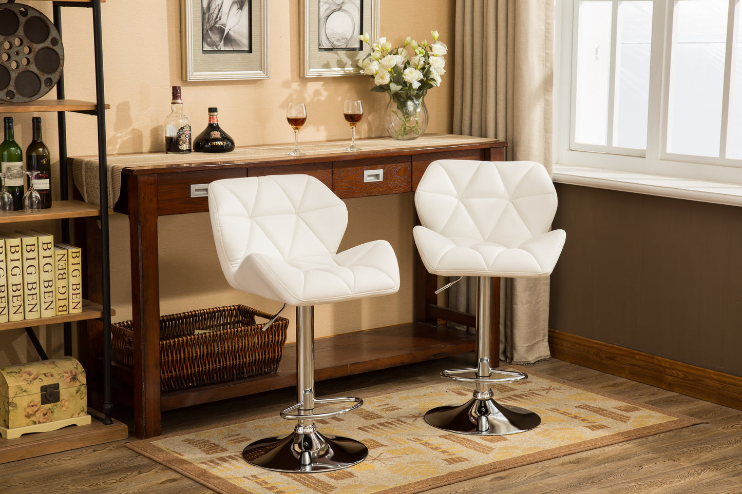 Ward Bar Stool, Set of 2 (White)