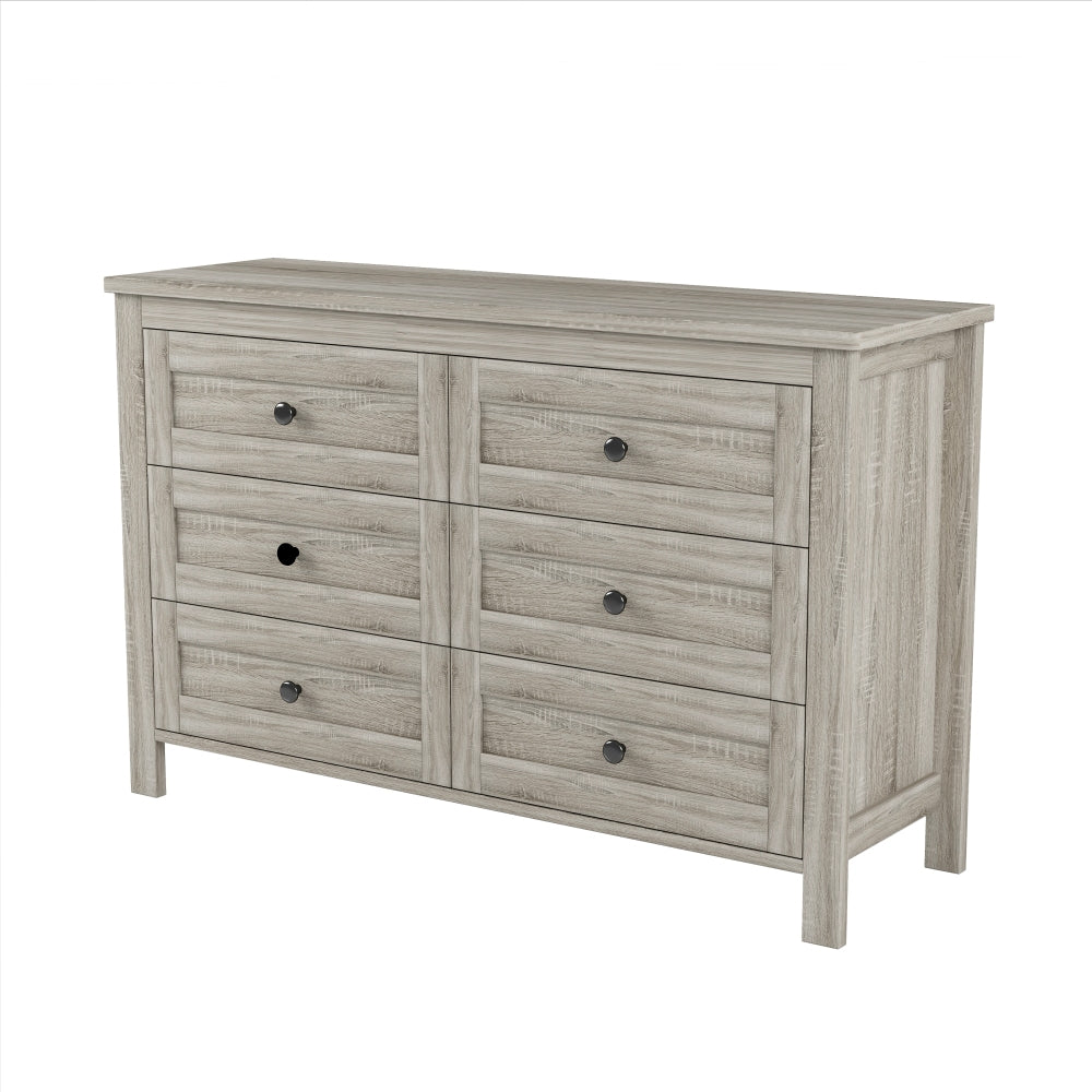 Santos Dresser, 6 Drawer (Grey)