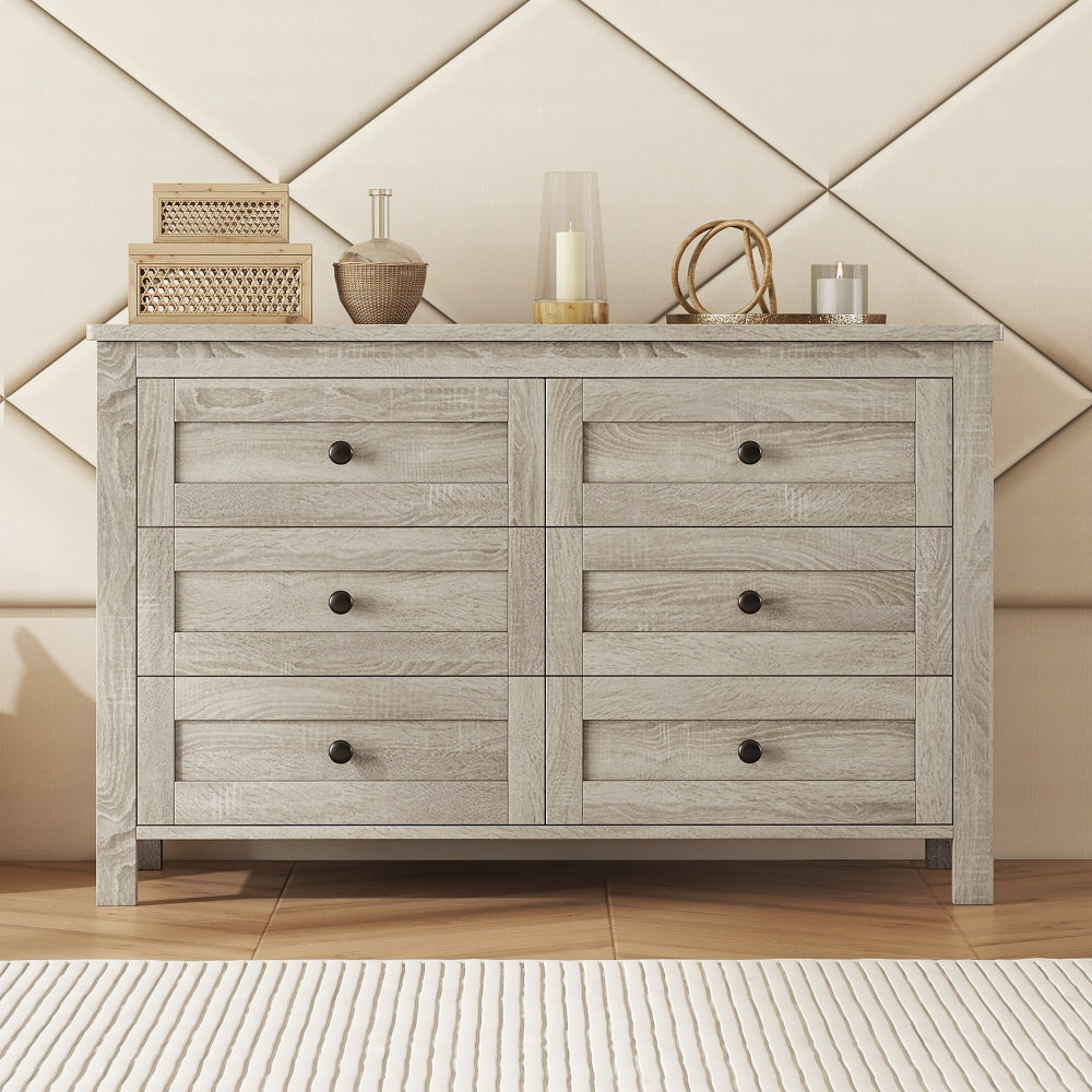 Santos Dresser, 6 Drawer (Grey)