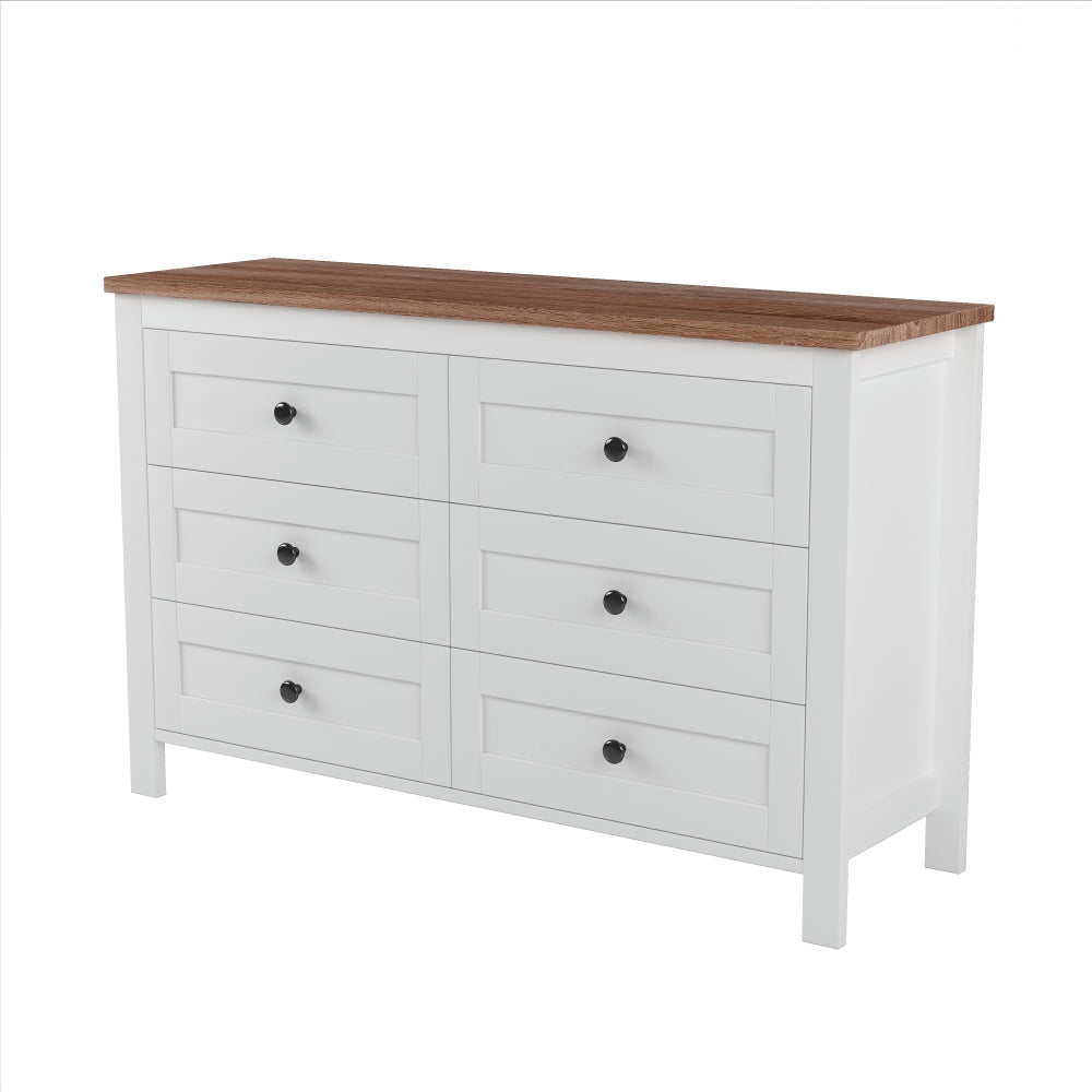 Santos Dresser, 6 Drawer (White)