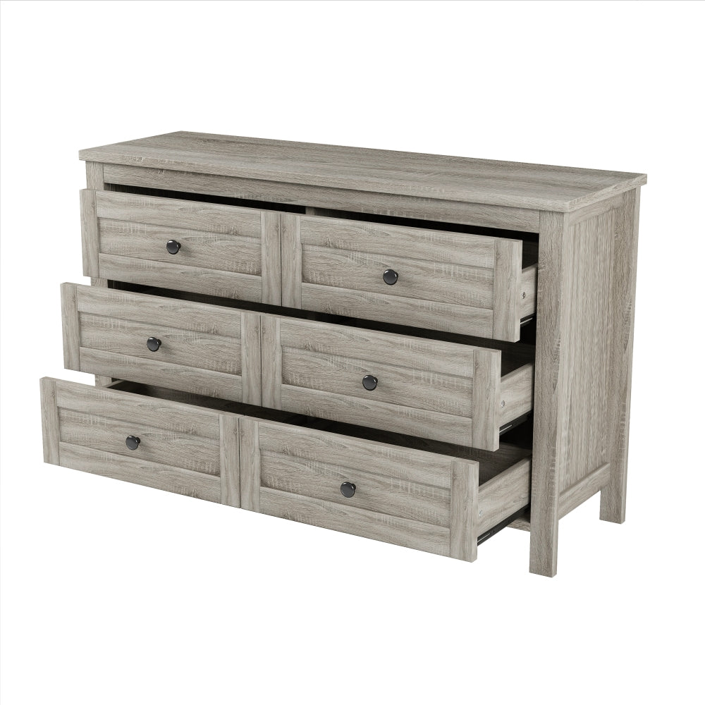 Santos Dresser, 6 Drawer (Grey)