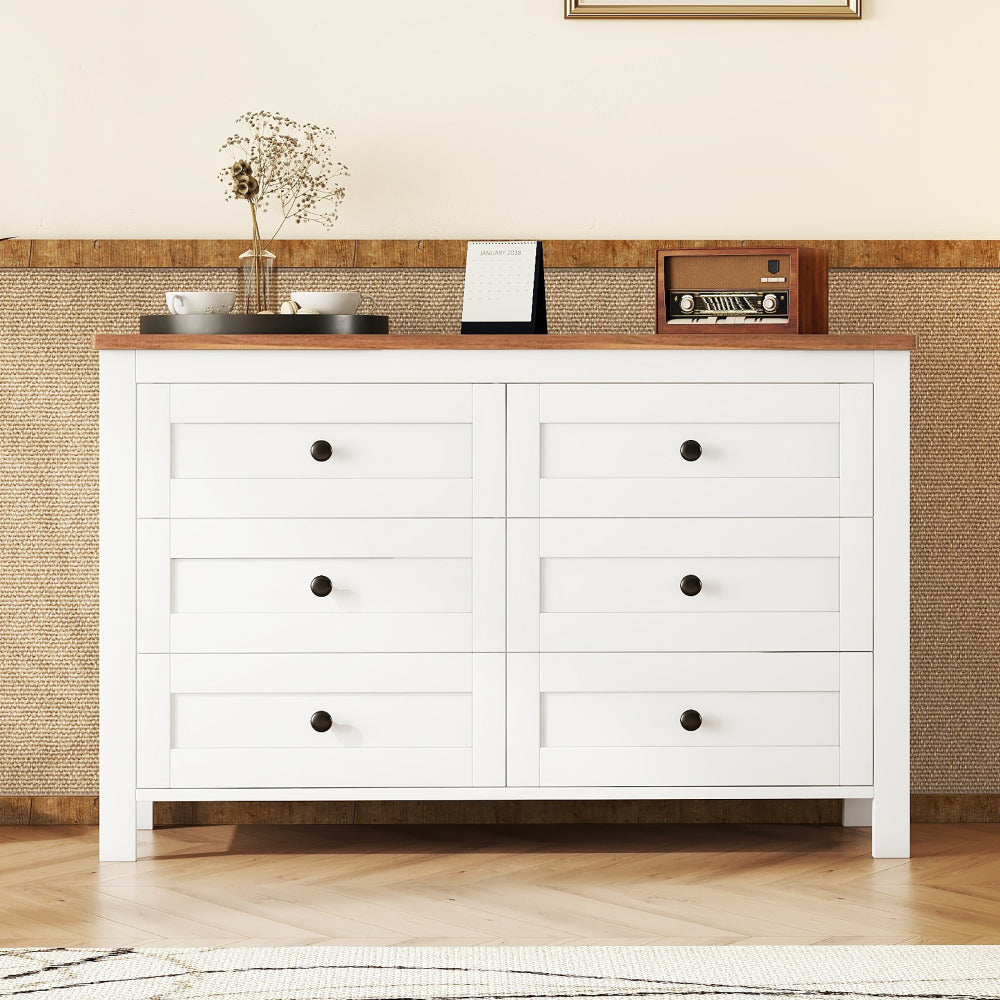 Santos Dresser, 6 Drawer (White)