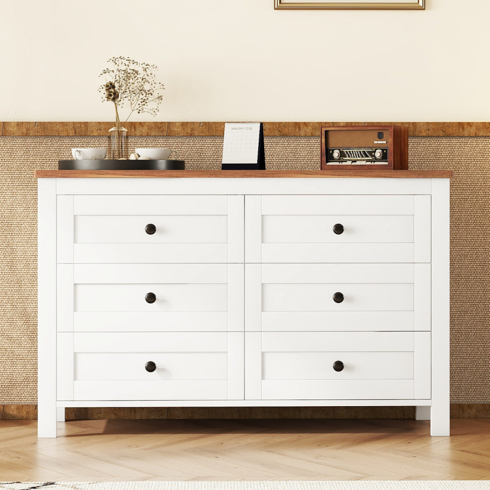 Santos Dresser, 6 Drawer (White)