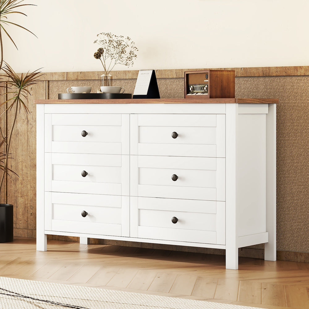 Santos Dresser, 6 Drawer (White)