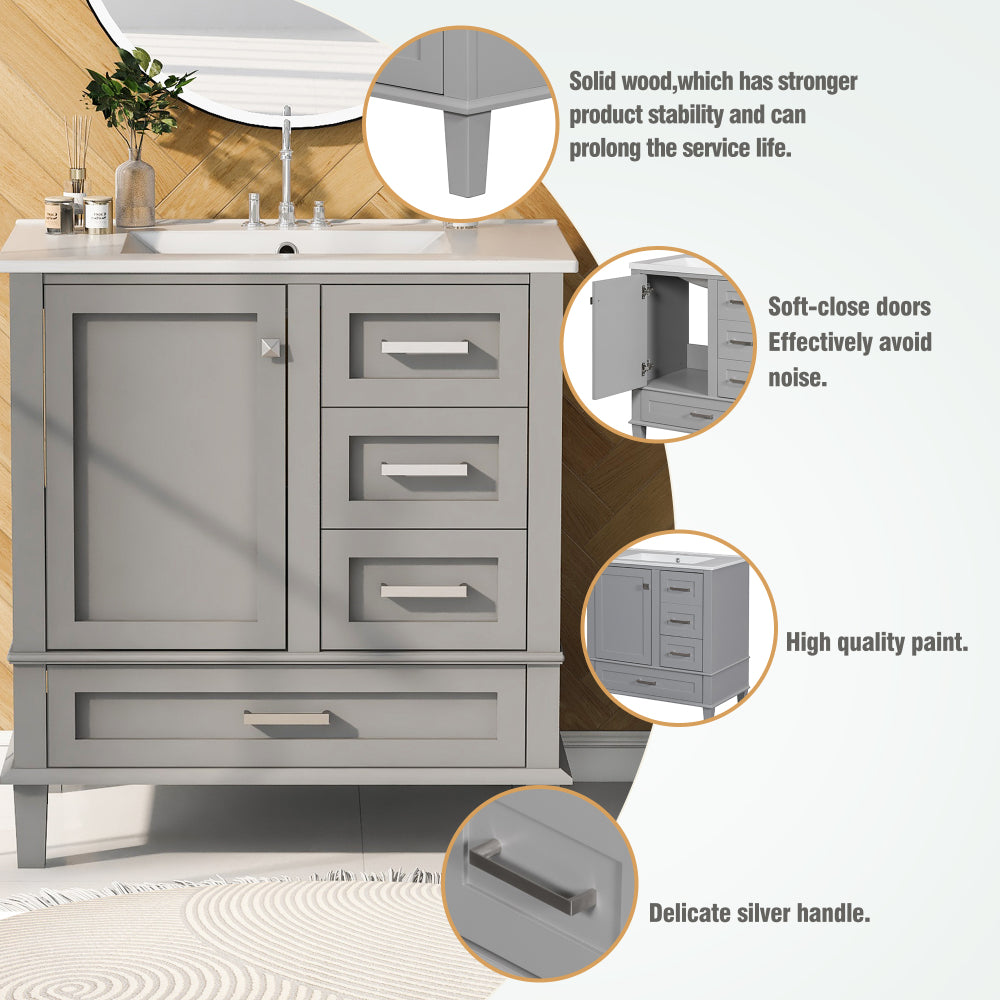 Mahoney Bathroom Vanity (Grey)