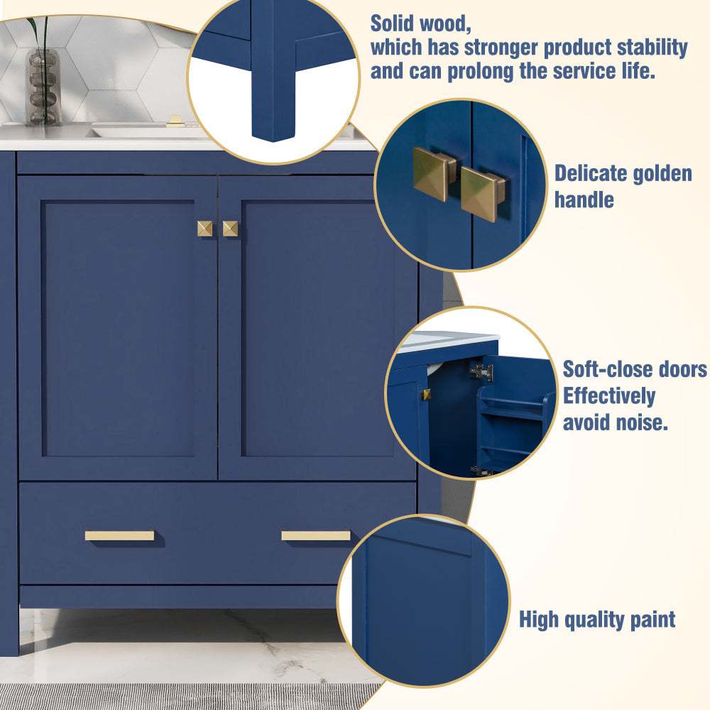 Bautista Bathroom Vanity, Blue