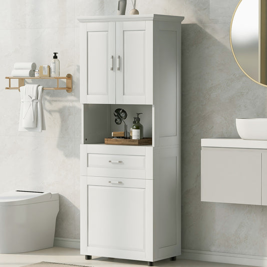 Cherry Bathroom Cabinet (White)