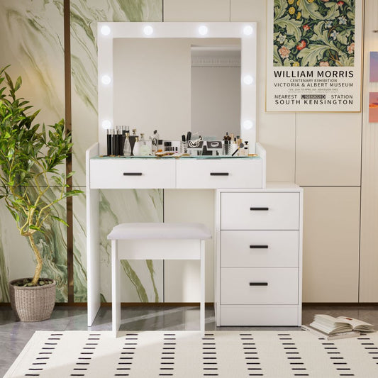 Ariana Vanity Desk, White