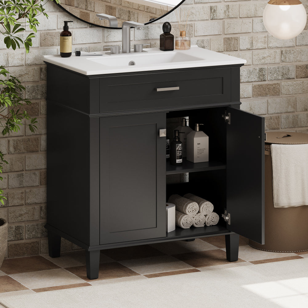 Gill Bathroom Vanity (Black)