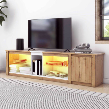 Miranda TV Stand (Natural + White)