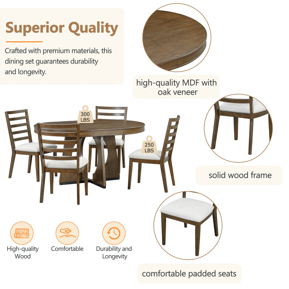Vargas Dining Set, Set of 5