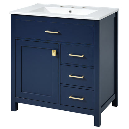 Decker Bathroom Vanity, Blue