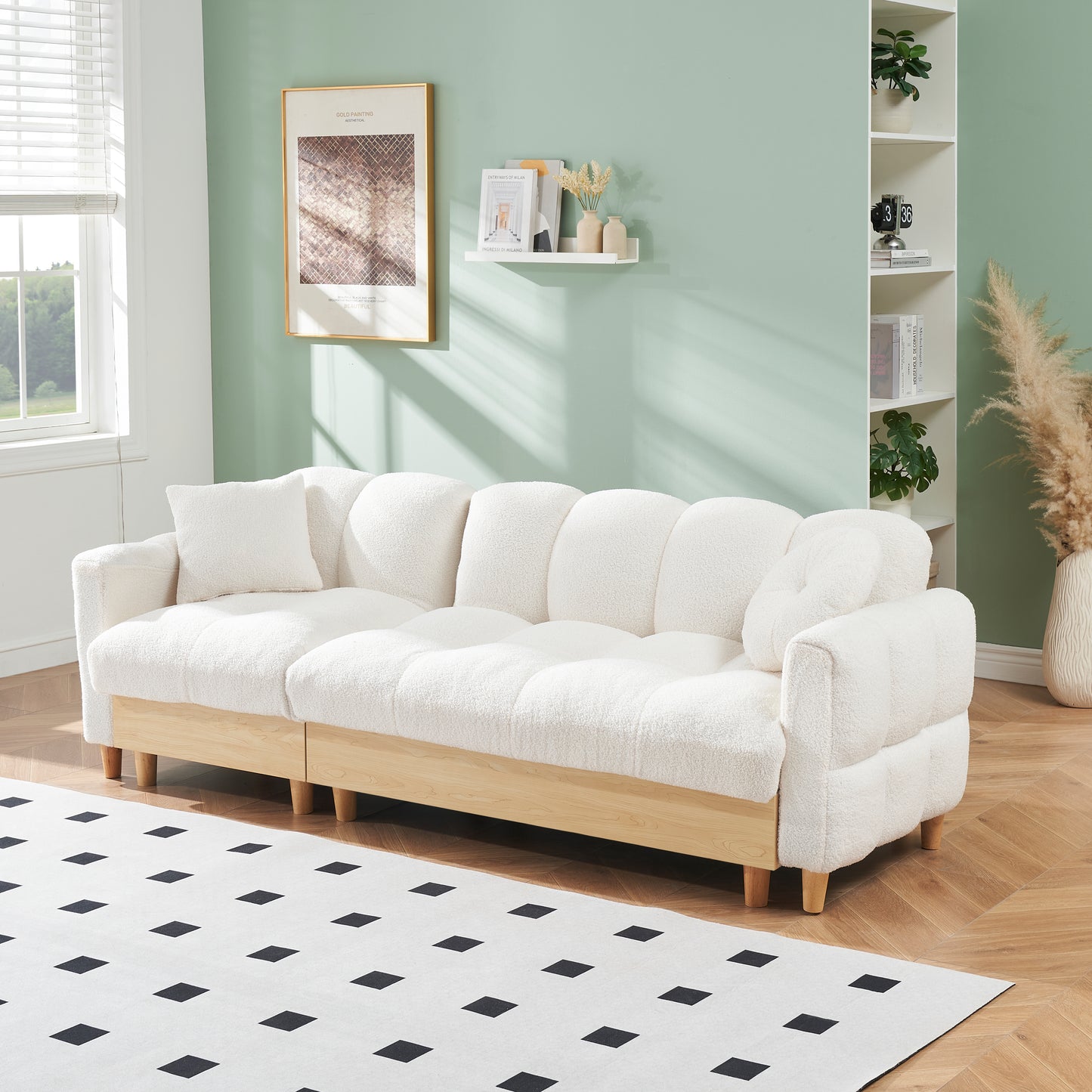 Cassidy Sofa Bed with Storage (White)