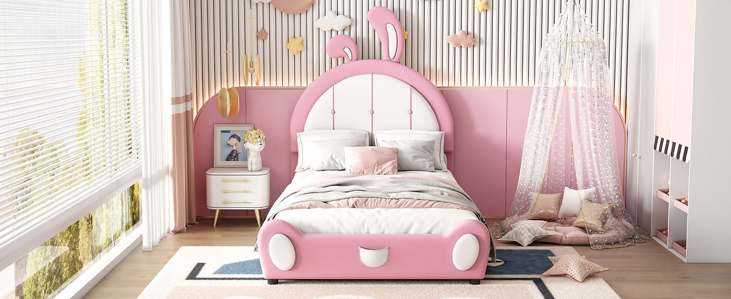 Bunny Bed, Twin (Pink)