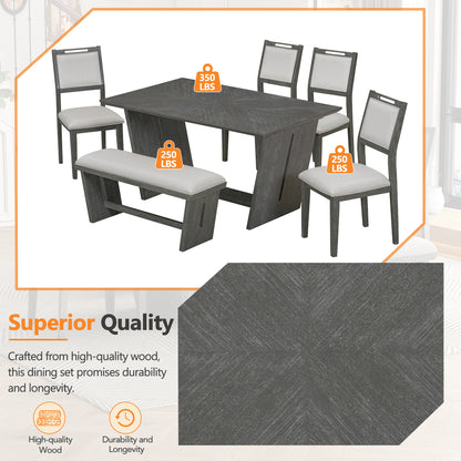 Herring Dining Set, Set of 6 (Grey)