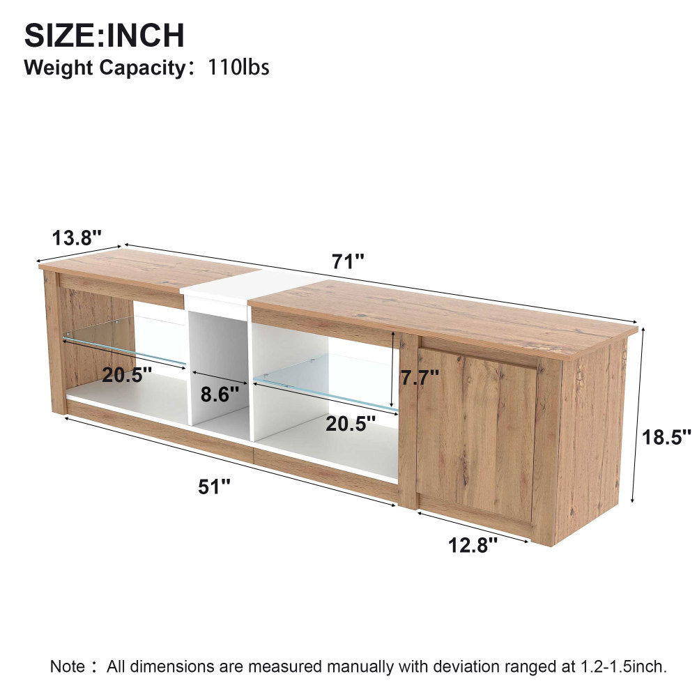 Miranda TV Stand (Natural + White)