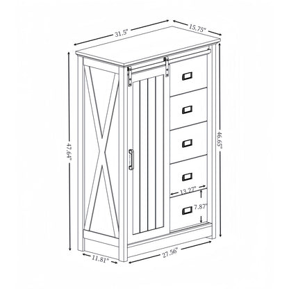 Lilly Accent Cabinet, Light Gray