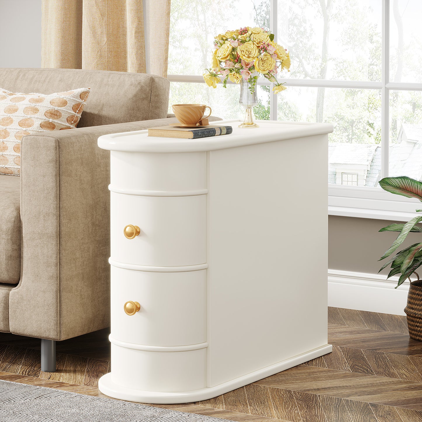 Stanton End Table (White)